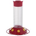 Perky-Pet Bird Feeder, 30 oz, 6PortPerch, GlassPlastic, Bright RedYellow, 83 in H 209B